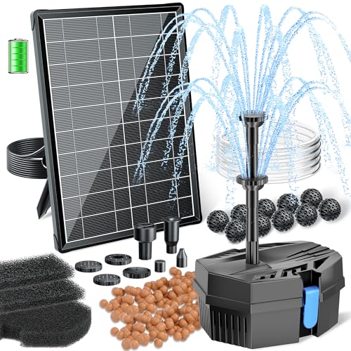 Biling 8W Solar Teichfilter mit Pump, 405 l/h...