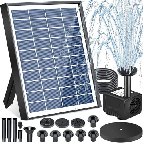 ZQEJEFD Solar Springbrunnen für Außen, 6.5W...