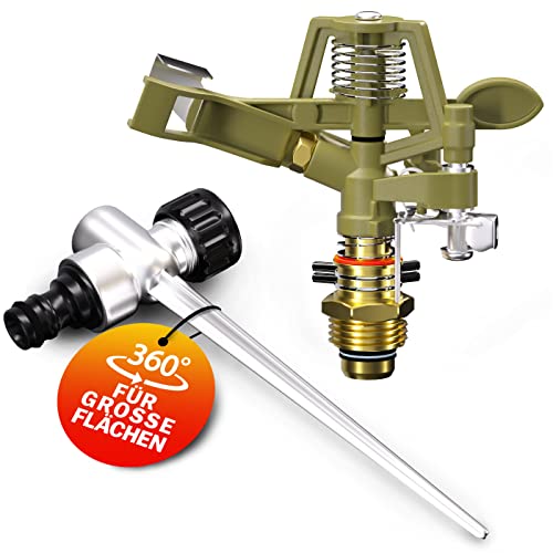 GARDEBRUK® Sprinkler Erdspieß Sprengweite...