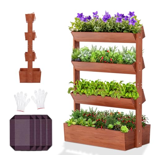 SUNYRISY Holz Hochbeet Premium Blumenkasten...