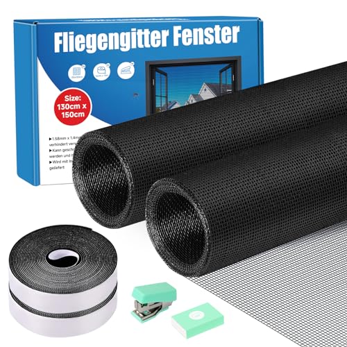 UFYTT 2 Stk Fliegengitter Fenster, 130x150cm...