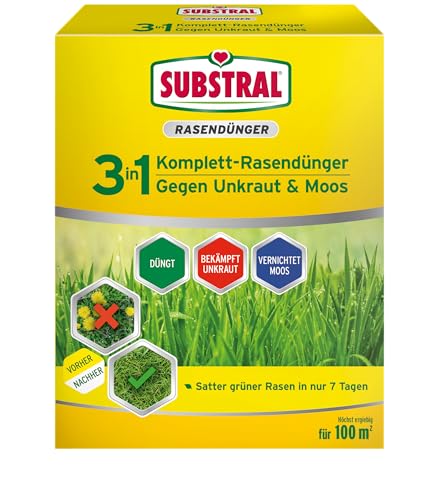 Substral 3in1 Komplettrasendünger, 3,6 kg...