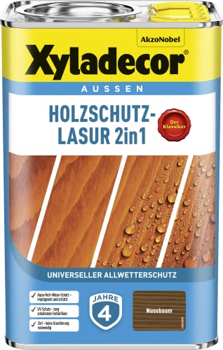 Xyladecor Holzschutz-Lasur 2 in 1, nussbaum,...