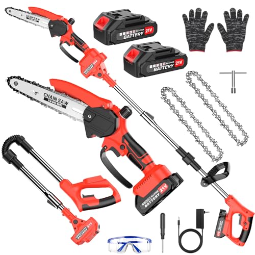 2-in-1 Akku Teleskop hochentaster, 8 Zoll...