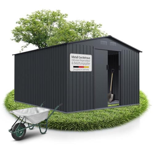 Juskys Metall Geräteschuppen XXL –...