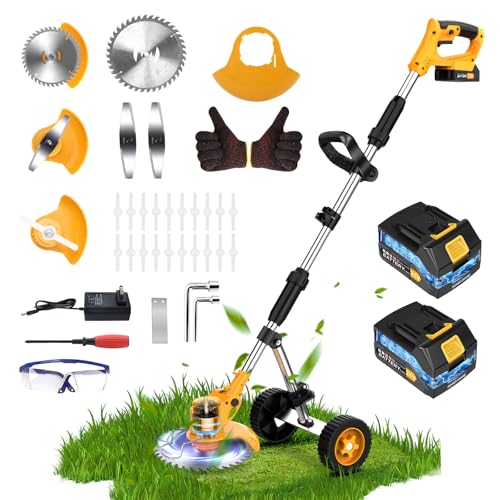 21V Rasentrimmer Mit Akku und Ladegerät 4in1...