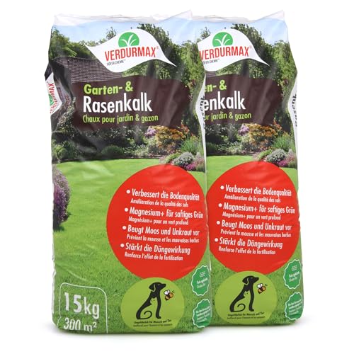 Verdurmax 2 x 15 kg Garten- und Rasenkalk -...