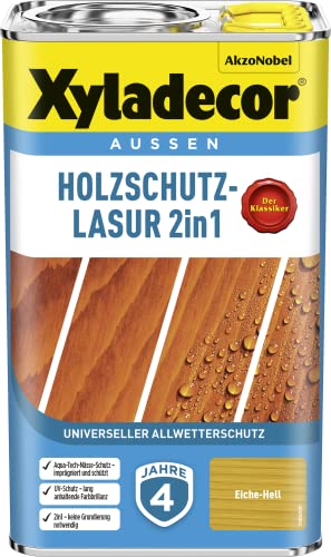 Xyladecor Holzschutz-Lasur 2in1, Eiche hell,...