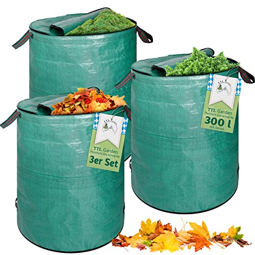 TTL Garden 3X 300L Gartensack Deckel &...