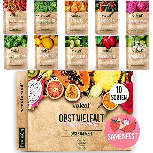 valeaf Obst Samen-Set I 10 Sorten Obstsamen I...
