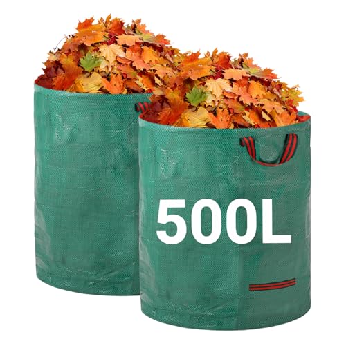Velway Gartensack 2x500L Gartenabfallsack...