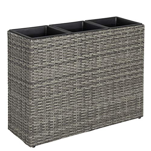 ESTEXO Pflanzkübel Blumentopf Poly Rattan...