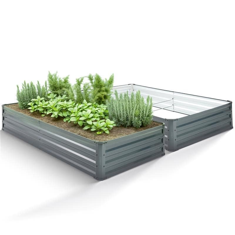 Arebos Hochbeet Metall 2er Set 180x90x30 cm |...