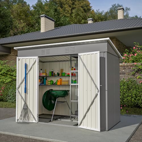 Gegtuon Metall Gerätehaus 229x111x182 cm,...