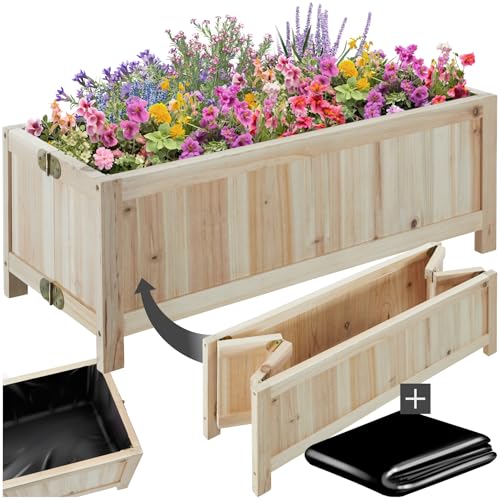 tectake® Hochbeet Holz, Hochbeete-Kit für...