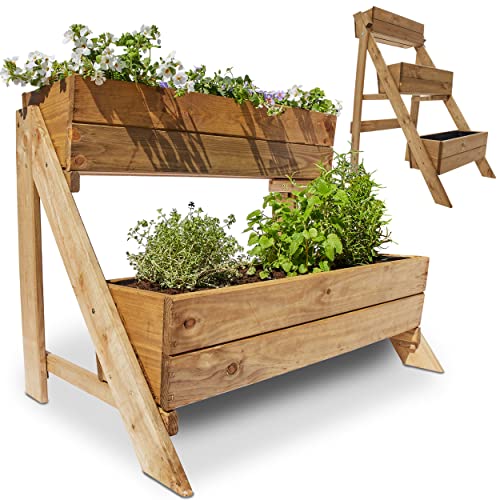 Onbest Hochbeet – aus hochwertigem Holz –...