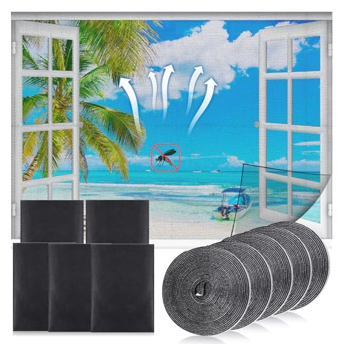 5Stk Fliegengitter Fenster mit Klettband,...