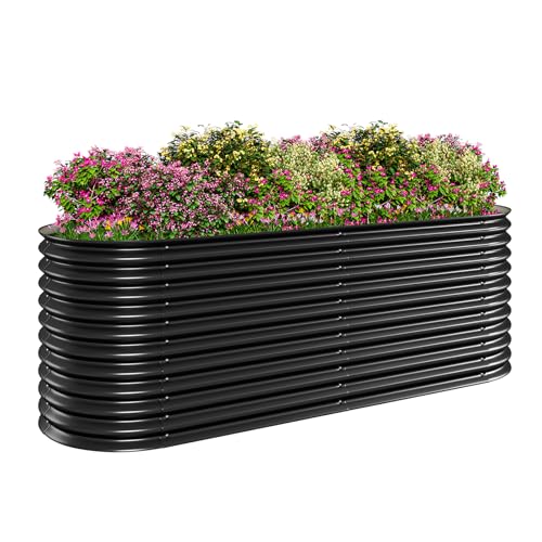 Xbro Hochbeet Metall 240x80x80 cm, Ovales...