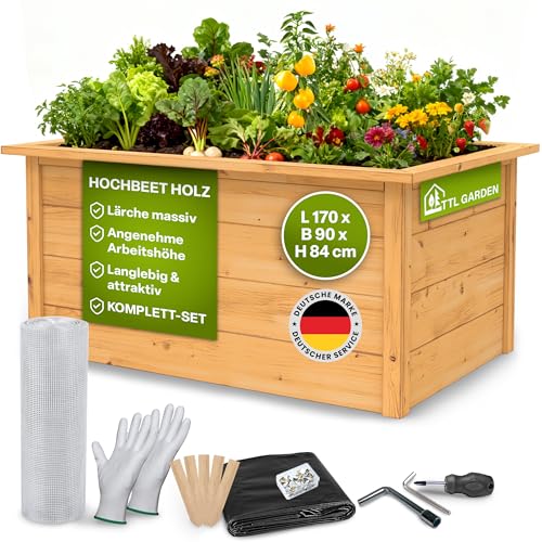 TTL GARDEN Lärchen-Hochbeet LARENA L...