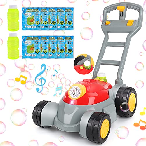 deAO Rasenmäher Kinder Seifenblasenmaschine,...