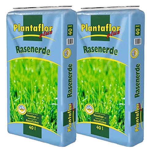 Plantaflor Plus Rasenerde (80 Liter Sack (2 x...