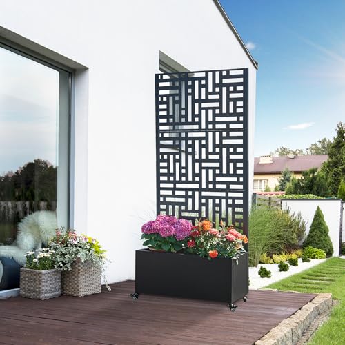 casa.pro Blumenkasten mit Sichtschutz...