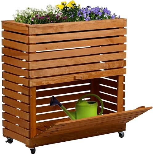 dobar® Großes Hochbeet Rolla aus Massivholz...
