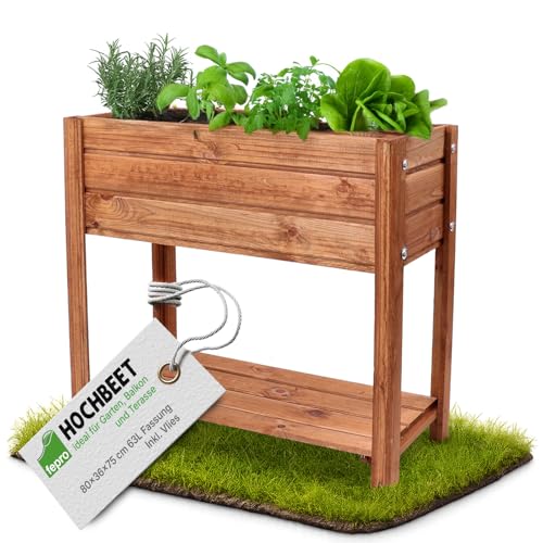 Fepro® Hochbeet Holz 80x75x36cm –...