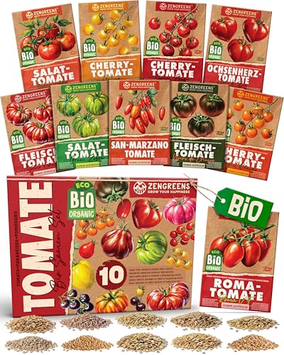 ZenGreens® - Bio Tomatensamen im 10er Set -...