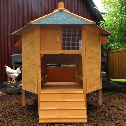 Mucola Hühnerhaus mit Nestbox, Rampe und...