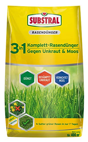 Substral 3 in 1 Komplett Rasendünger mit...