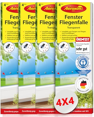 Aeroxon Fliegenfalle Fenster – 4x4...