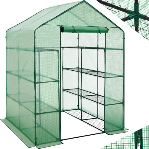 tectake® Foliengewächshaus mit...