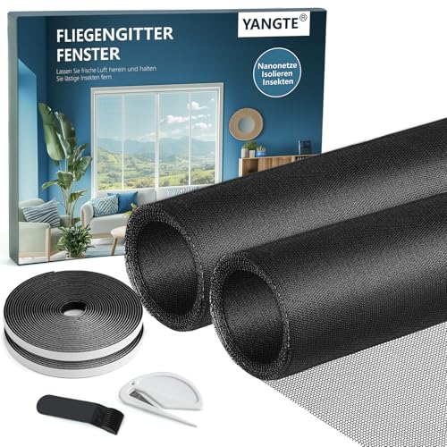 YANGTE Fliegengitter für Fenster (130x150 cm...