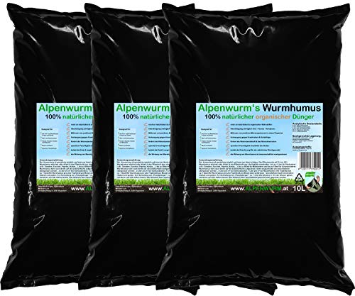 Alpenwurm Wurmhumus | 30 Liter | 3mm Siebung...