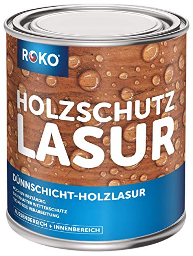 ROKO Holzlasur - Farblos - 0,75 Liter Lasur -...