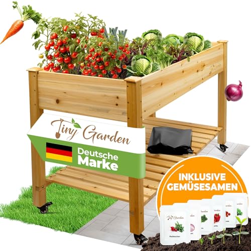 Tiny Garden Premium Hochbeet aus Holz mit...