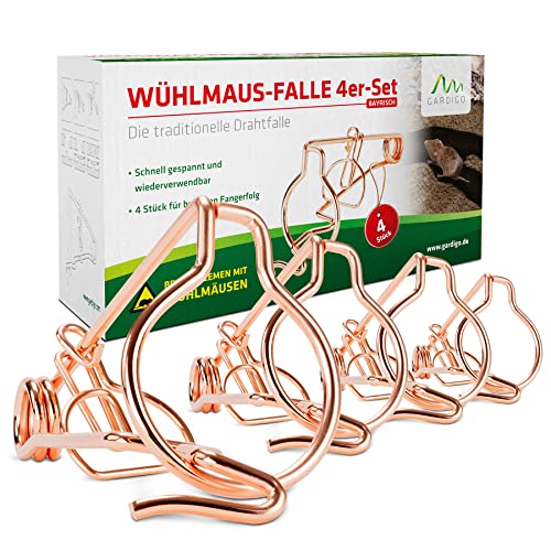 GARDIGO® Wühlmausfalle 4er Set Bayrische...