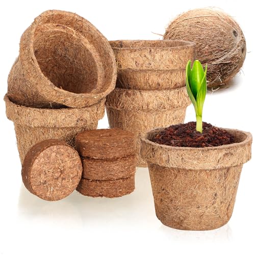 com-four® 10-teiliges Kokosanzucht-Set -...