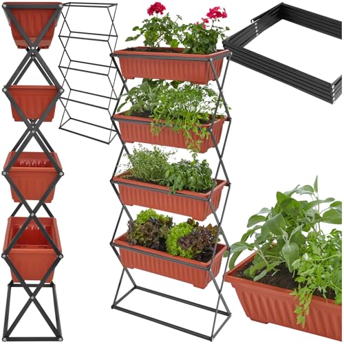 tectake® Vertical Gardening Beet mit 4X...