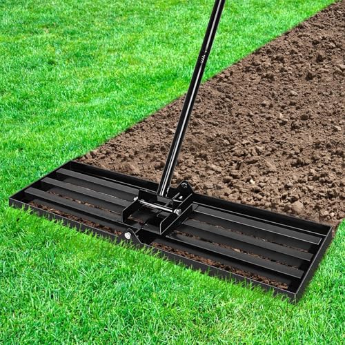Ezkamfort Rasenrakel 76x25cm, Rasenrechen mit...