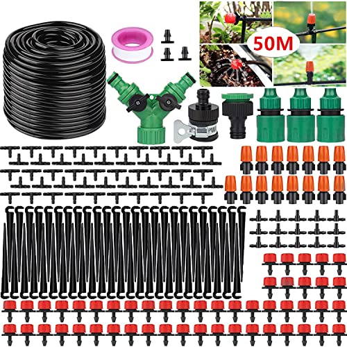 ANJUN 50m Garten BewässerungsSystem, 200 Pcs...