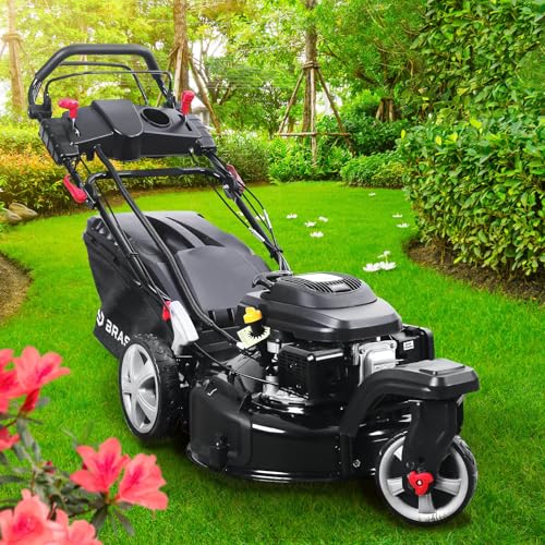 BRAST® Benzin Rasenmäher Trike mit Antrieb...
