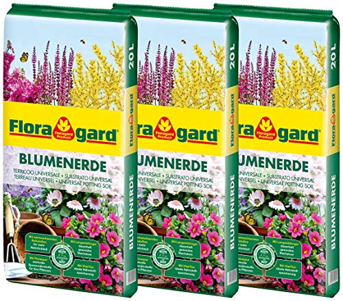 Floragard Blumenerde 3x20 L - Universalerde...