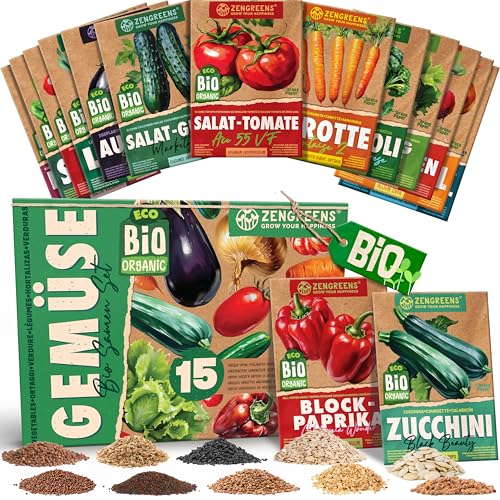 ZenGreens® - Bio Gemüsesamen Set - 15...