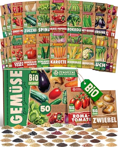 ZenGreens® - Bio Gemüsesamen im 50er Set -...
